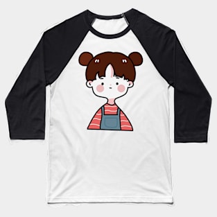 Space Buns Girl - Ashley Baseball T-Shirt